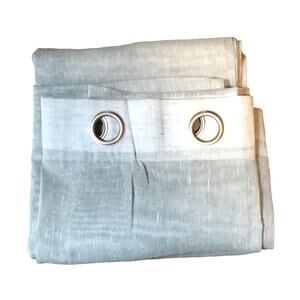 NWOT. Wayfair Gray Linen Blend Sheer Curtain Panels (2). OS